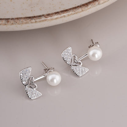 Pearl & Swan 925 Sterling Silver  Earrings