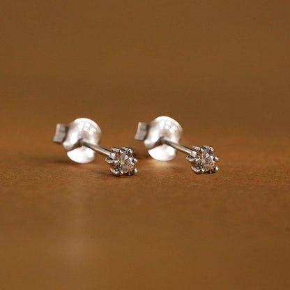 Classic CZ 925 Sterling Silver Stud Earrings
