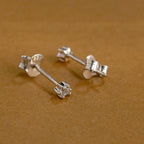 Classic CZ 925 Sterling Silver Stud Earrings
