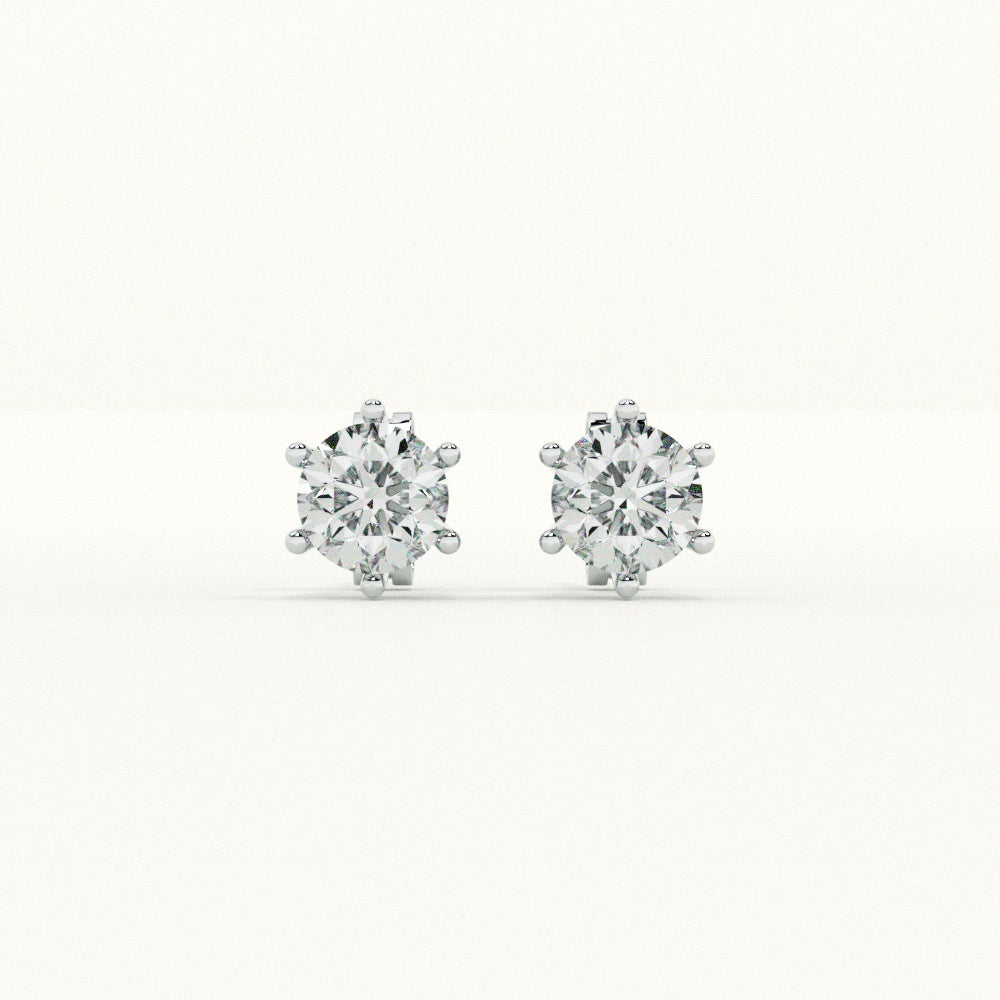 Classic CZ 925 Sterling Silver Stud Earrings