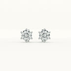 Classic CZ 925 Sterling Silver Stud Earrings