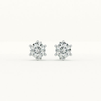 Classic CZ 925 Sterling Silver Stud Earrings