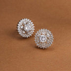 Dazzling Flower CZ 925 Sterling Silver Stud Earrings