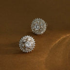 Dazzling Flower CZ 925 Sterling Silver Stud Earrings