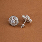 Dazzling Flower CZ 925 Sterling Silver Stud Earrings