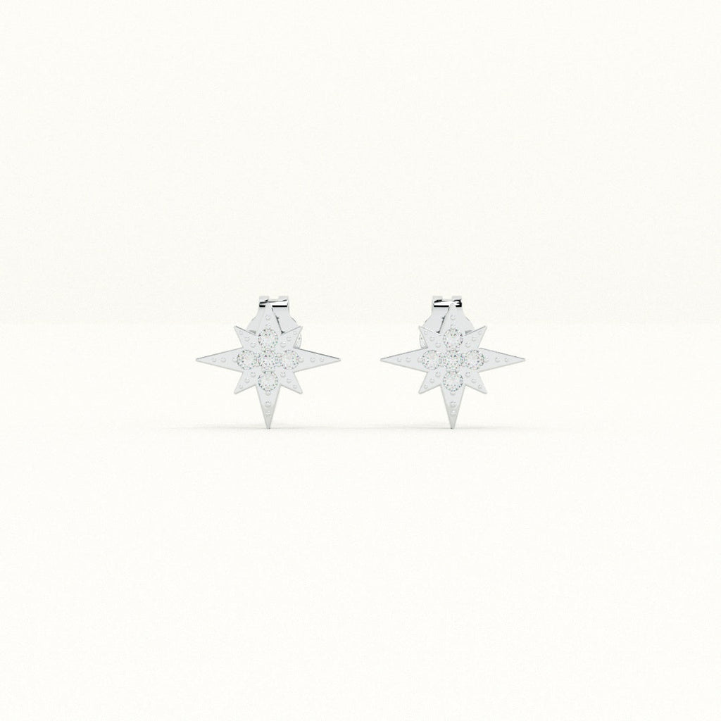 Cosmic Dust Star 925 Sterling Silver Studs