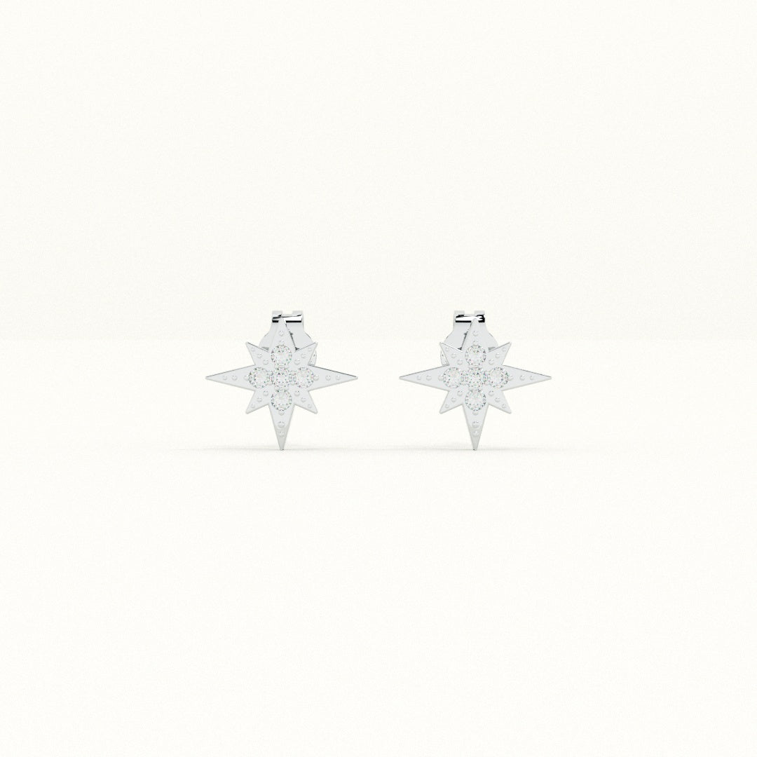 Cosmic Dust Star 925 Sterling Silver Studs