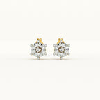 Classic 9KT Gold Lab Grown Diamond Stud Earrings