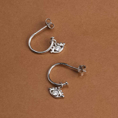 Mystic Eye Charm 925 Sterling Silver Earrings