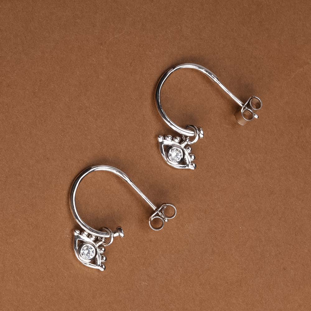 Mystic Eye Charm 925 Sterling Silver Earrings