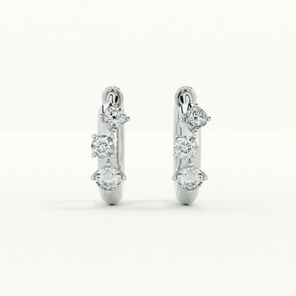 Mini Cluster 925 Sterling Silver Earrings