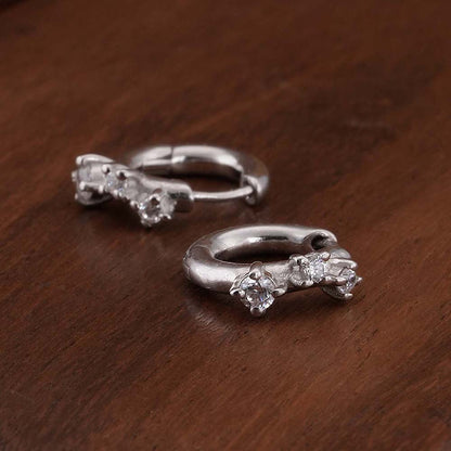 Mini Cluster 925 Sterling Silver Earrings