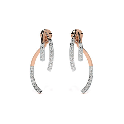 Tassel 9KT Gold Lab Grown Diamond Earrings