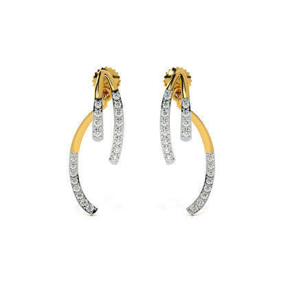 Tassel 9KT Gold Lab Grown Diamond Earrings
