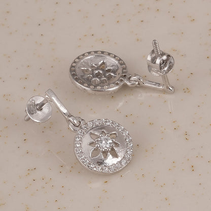 Starburst 925 Sterling Silver Drop Earrings