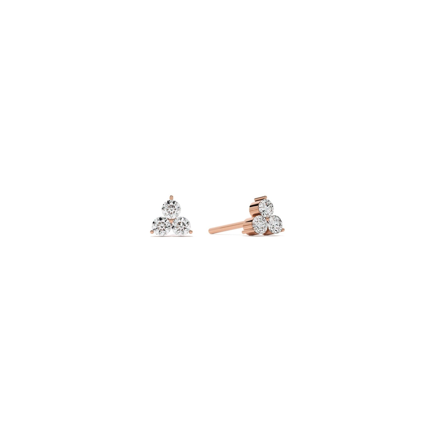 Trio Spark 9KT Gold Lab Grown Diamond Stud Earring