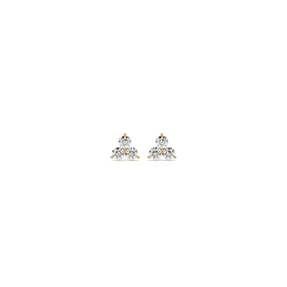Trio Spark 9KT Gold Lab Grown Diamond Stud Earring