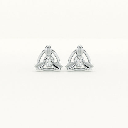 Trinity Knot 9KT Gold Lab Grown Diamond Stud Earring