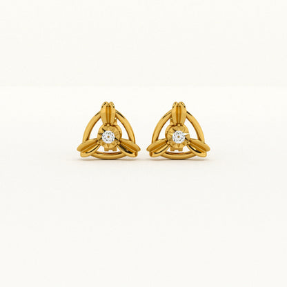 Trinity Knot 9KT Gold Lab Grown Diamond Stud Earring
