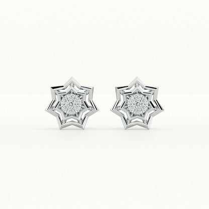 Galaxy Star Sparkling 9KT Gold Lab Grown Diamond Stud Earring