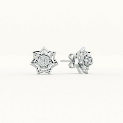 Galaxy Star Sparkling 9KT Gold Lab Grown Diamond Stud Earring