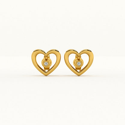 Love's Glow 9KT Gold Lab Grown Diamond Stud Earring