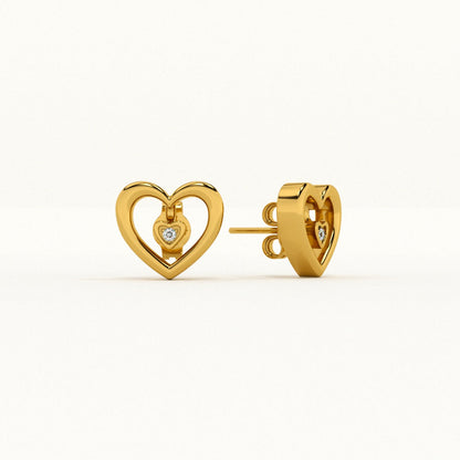 Love's Glow 9KT Gold Lab Grown Diamond Stud Earring