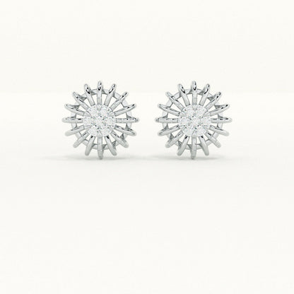 Sunshine Elegance 9KT Gold Lab Grown Diamond Stud Earring