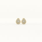 Dewdrop Elegance 9KT Gold Lab Grown Diamond Stud Earring