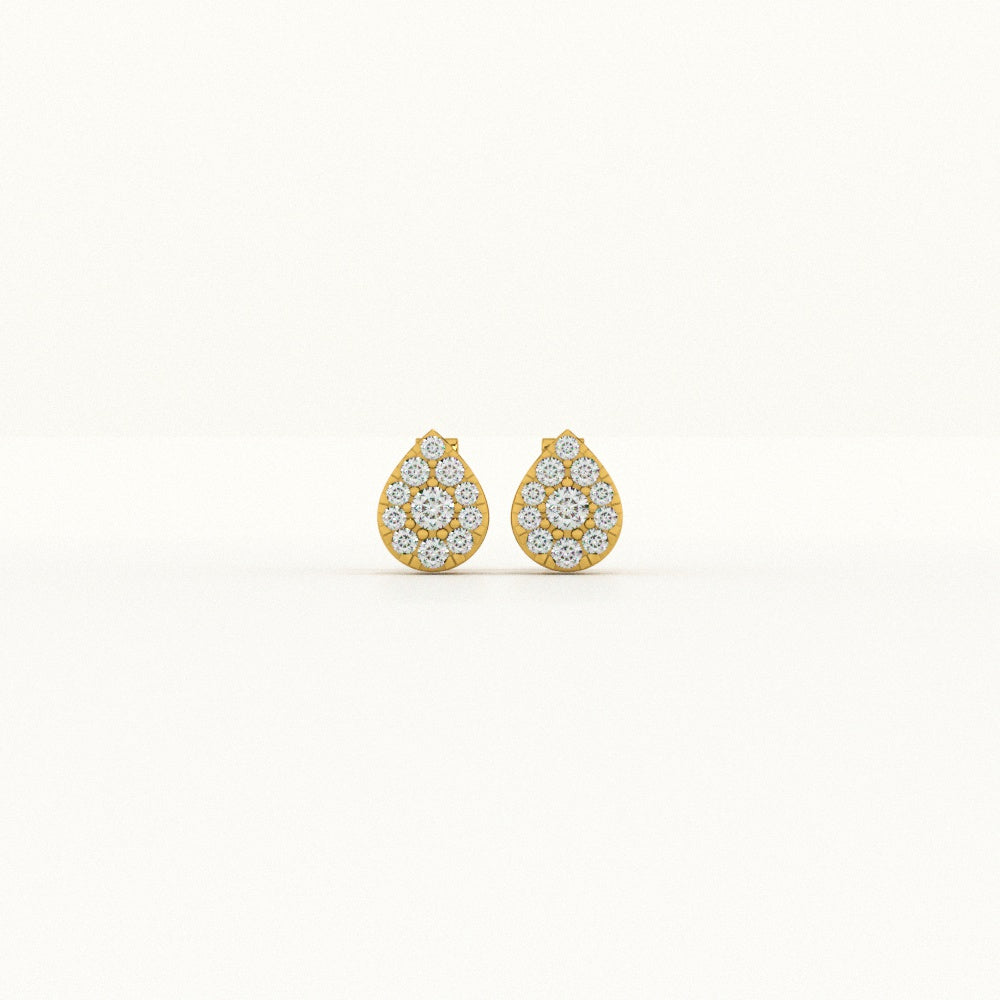 Dewdrop Elegance 9KT Gold Lab Grown Diamond Stud Earring