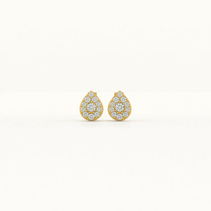 Dewdrop Elegance 9KT Gold Lab Grown Diamond Stud Earring