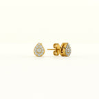 Dewdrop Elegance 9KT Gold Lab Grown Diamond Stud Earring