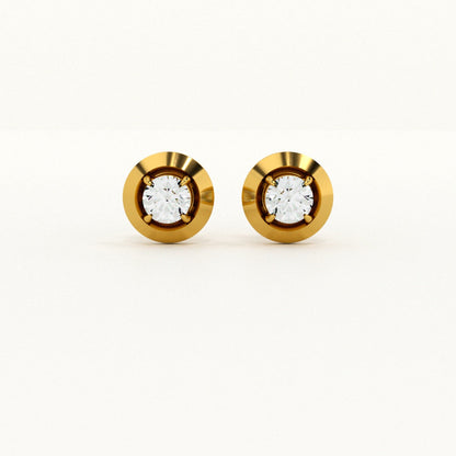 Stellar Edge 9KT Gold Lab Grown Diamond Stud Earring