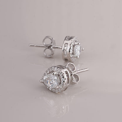 Sparkling Teardrop 925 Sterling Silver Earrings