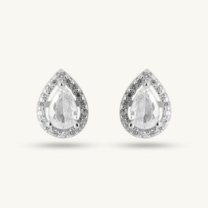 Sparkling Teardrop 925 Sterling Silver Earrings