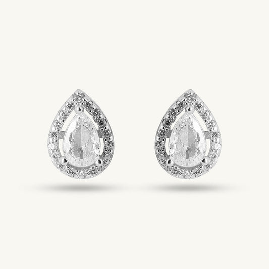 Sparkling Teardrop 925 Sterling Silver Earrings