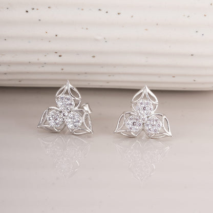 Leaf 925 Sterling Silver Stud Earrings