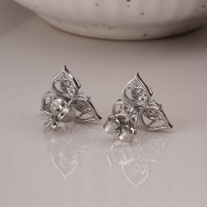 Leaf 925 Sterling Silver Stud Earrings
