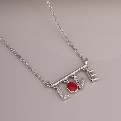 Love's Passion 925 Sterling Silver Earring Necklace Set