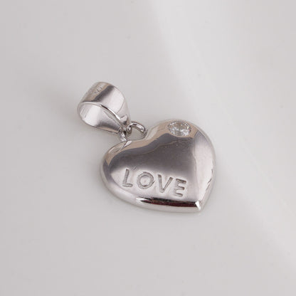 Eternal Love 925 Sterling Silver Pendant and Earring Set