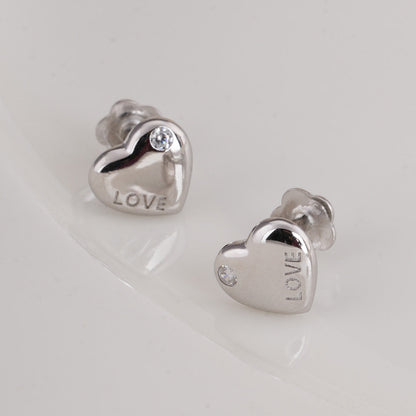 Eternal Love 925 Sterling Silver Pendant and Earring Set
