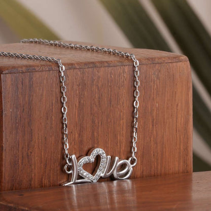 Love 925 Sterling Silver  Necklace and Earring Set