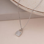 Crystal Lock 925 Sterling Silver Necklace