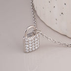 Crystal Lock 925 Sterling Silver Necklace