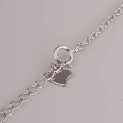 Minimalist Linked Circles 925 Sterling Silver Necklace