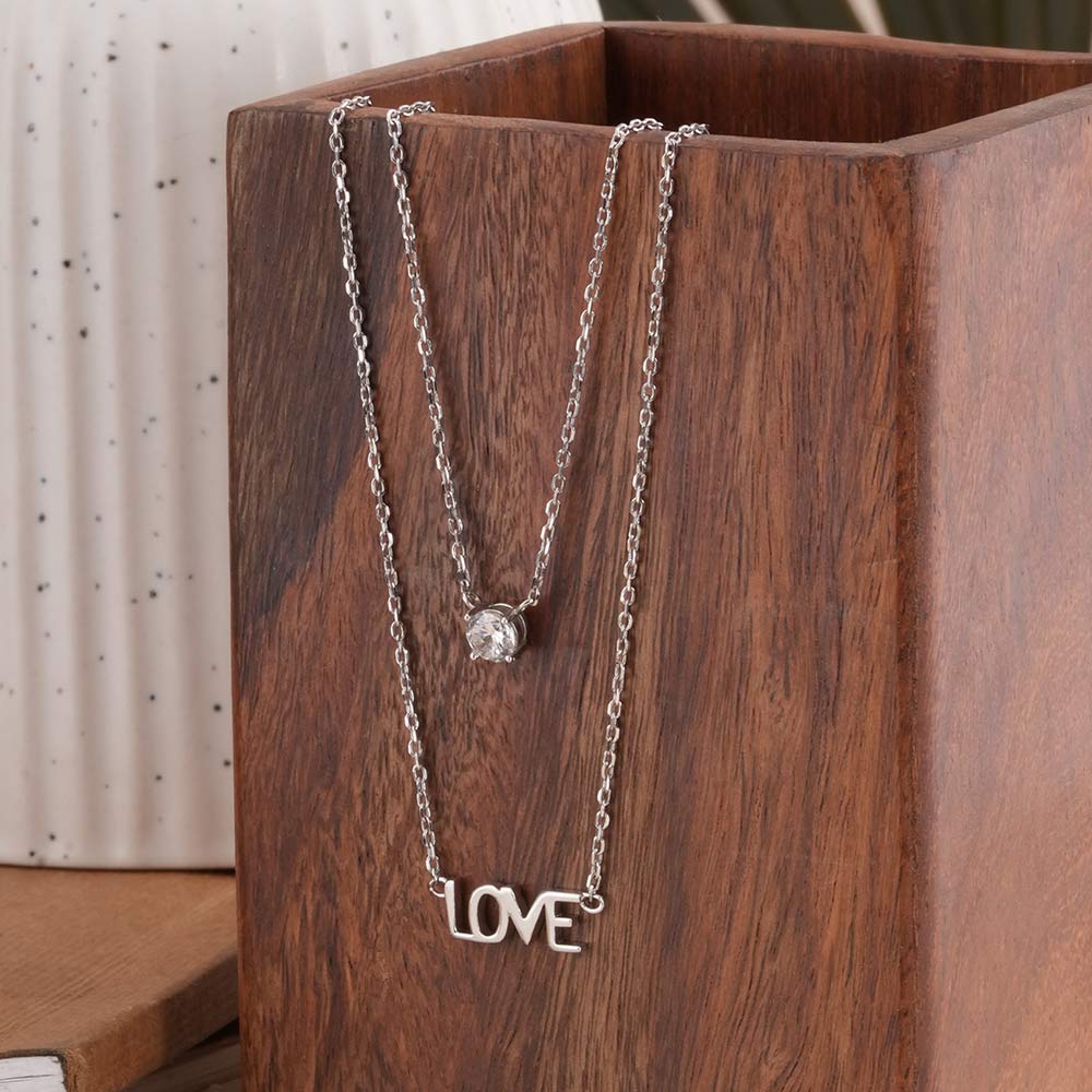 Layered Love 925 Sterling Silver Necklace