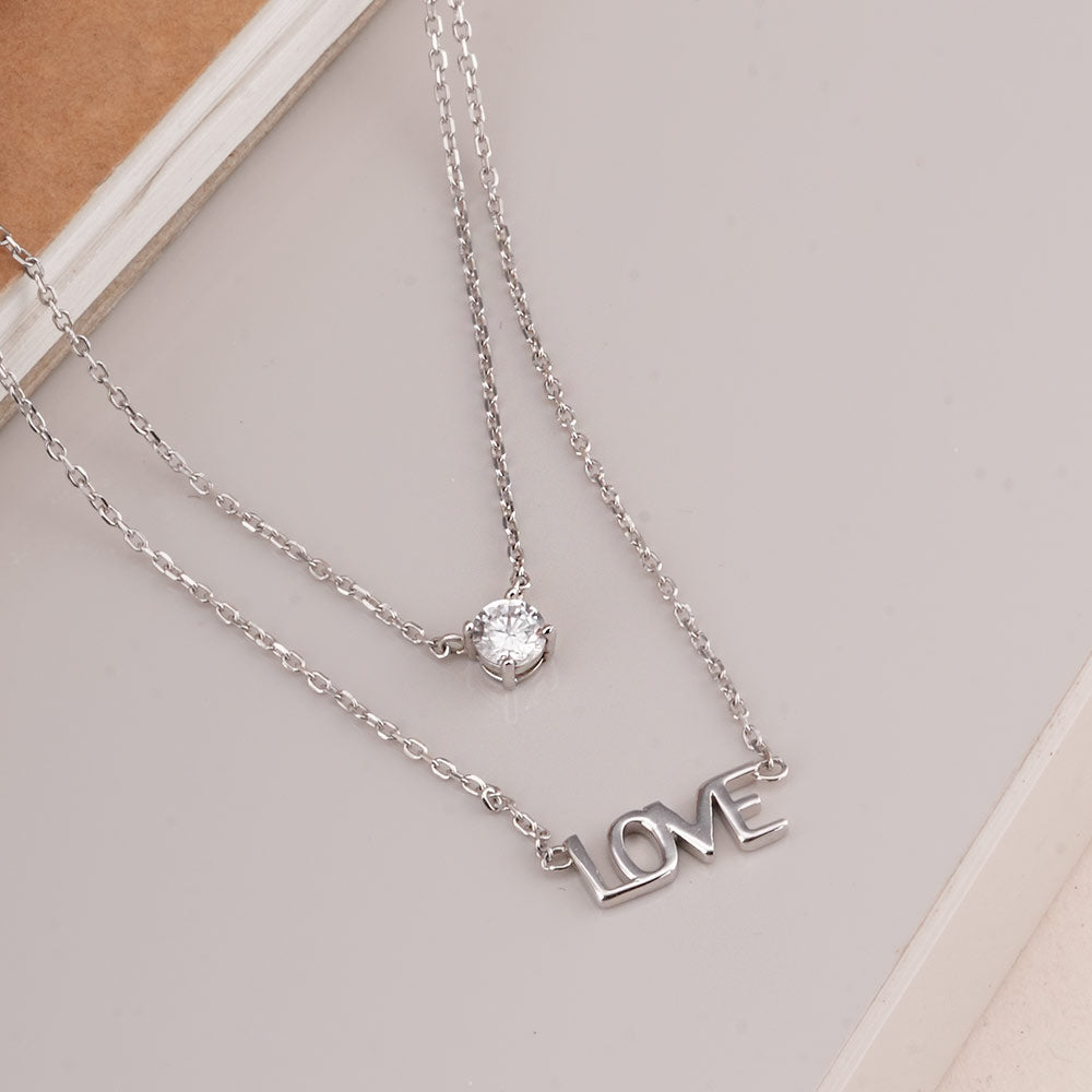 Layered Love 925 Sterling Silver Necklace