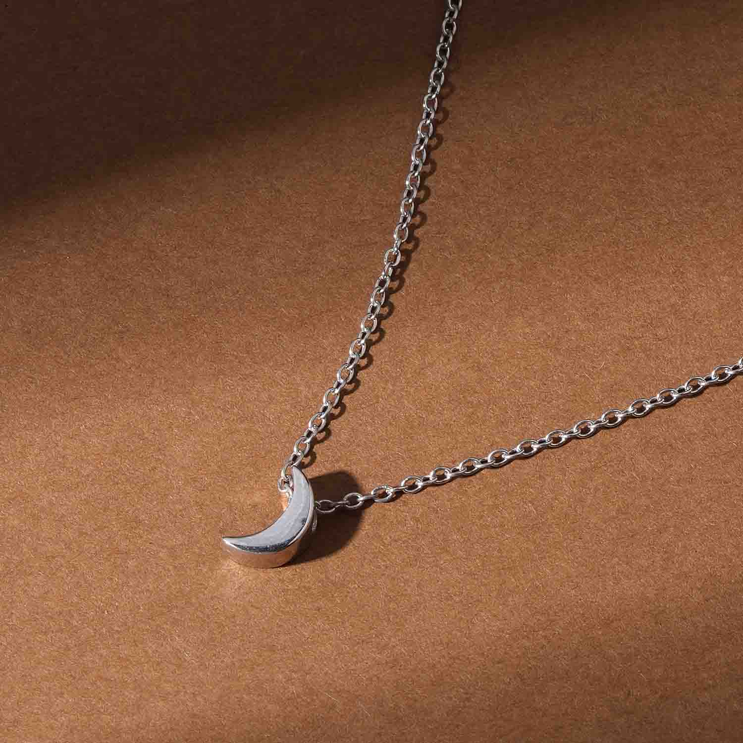 Dainty Moon 925 Sterling Silver Necklace