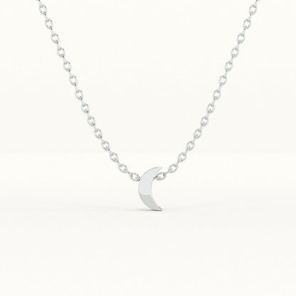 Dainty Moon 925 Sterling Silver Necklace
