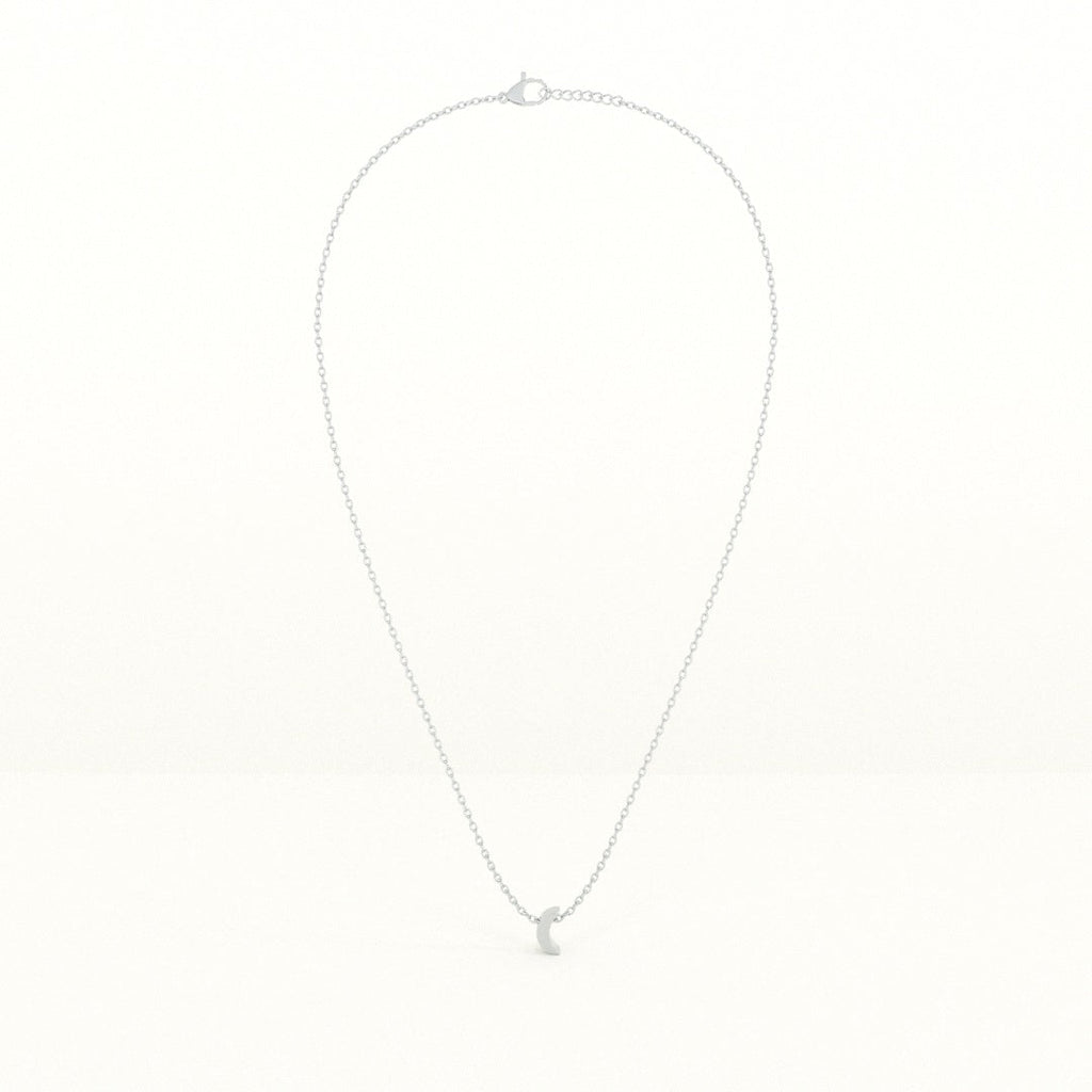 Dainty Moon 925 Sterling Silver Necklace